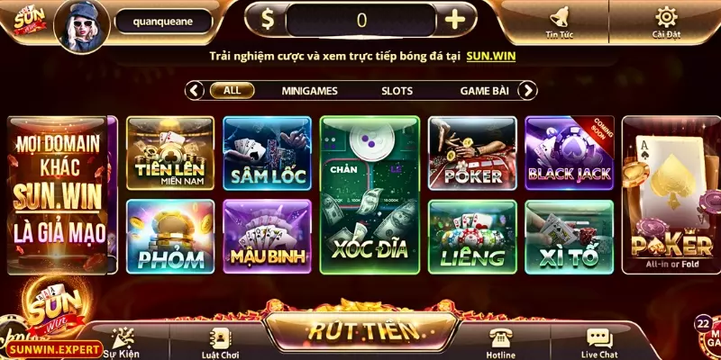 Casino Sunwin 3 Cược thủ chọn vào tựa game casino yêu thích