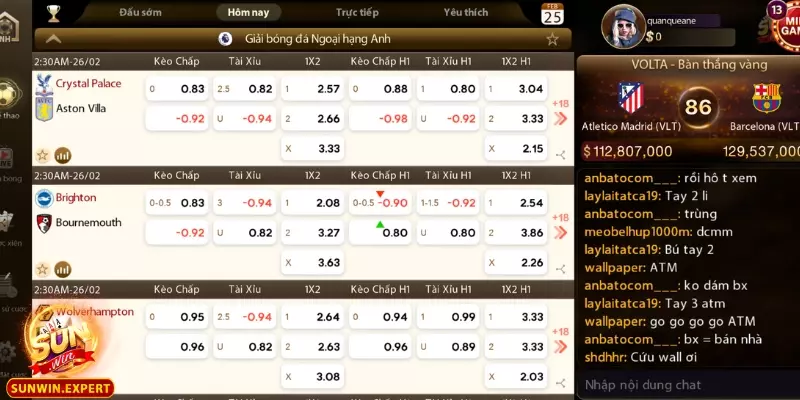 Thể Thao Sunwin 2 Cổng game cung cấp đa dạng các bộ môn cá cược thể thao cho cược thủ